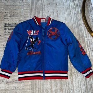 Spiderman Blue and Red Kids Puffer Jacket